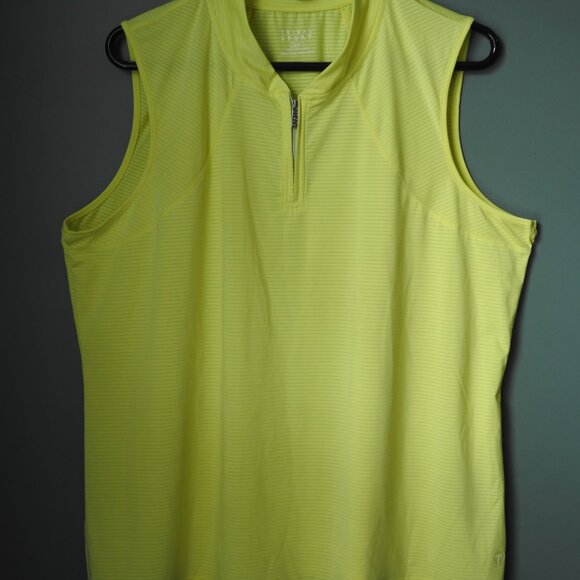 Tribal Sport Zip Yellow Golf Sleeveless Top XL - Picture 2 of 7